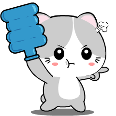 Baby Grey Cat 7 : Pop-up stickers