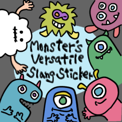 Monster's versatile slang sticker