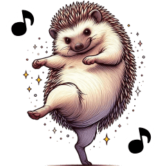 a humanic hedgehog Sticker