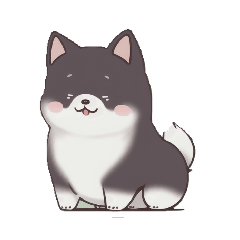Clip art of cute shiba dog