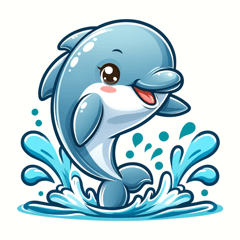 Cute Dolphin Stickers1