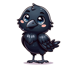 Cute Crow Stickers