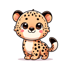 Cute Cheetah Stickers
