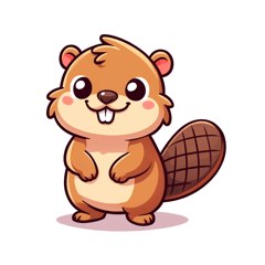 Cute Beaver Stickers1