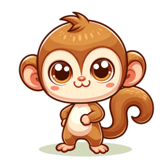 Cute Squirrel Monkey Stickers