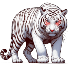 humanic White tiger Sticker