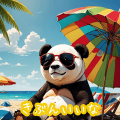 パンダの夏遊び