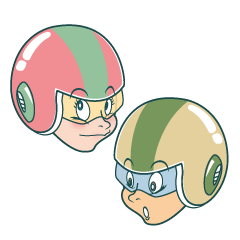 helmet boy & girl