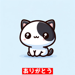 Cute Cat Character Sticker Set