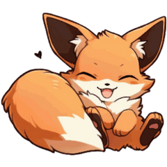 Big-Eared Little Fox1-Collage Emoji(New)