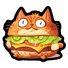 Hamburger Cat Evolution-mental disorder