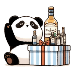 Relaxed Panda Stickers for Father's Day
