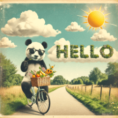 Summer Moments! Greeting Panda Stamps