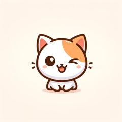 Cute Winking Cat Stickers
