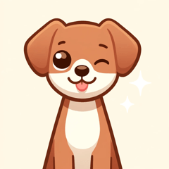 Cute Winking Dog Stickers