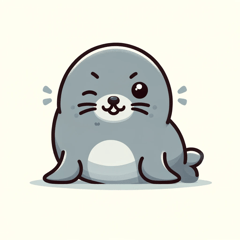 Cute Winking Seal Stickers