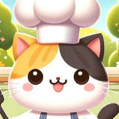 Cooking Calico Cat Stickers