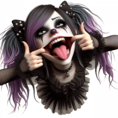 Gothic Girl Shouting Stickers