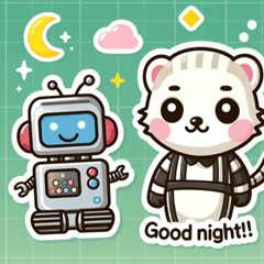 Robot Ferret Stickers@SFW