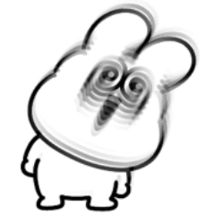 Overly emotional fat rabbit sticker