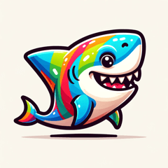 colorful shark A