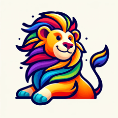 colorful lion A