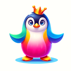 colorful penguin A