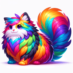 colorful cat A