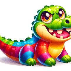 colorful crocodile A