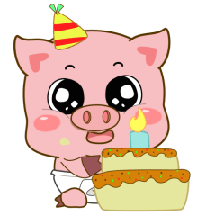 Pink pig piggy 4 (Animated)