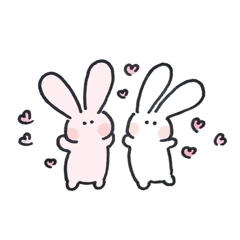 A friendly pair of rabbits