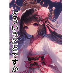 Anime Sakura kimono girl daily language