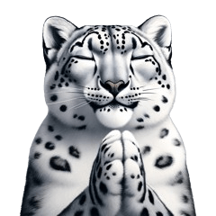 Emotional Snow Leopard Stickers2