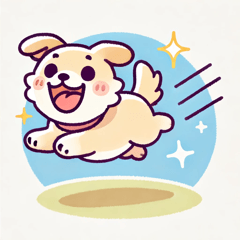 Running Dog Stickers