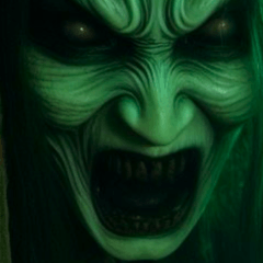Horror knot green female ghost