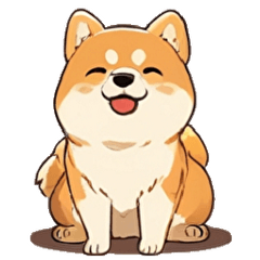 Text-free Adorable Shiba Inu Stickers