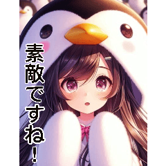 Anime penguin girl (daily language)