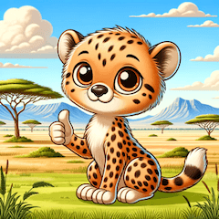 Cute Cheetah Stickers!
