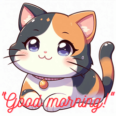 Stiker Ilustrasi Kucing Calico yang Lucu - Stiker LINE | LINE STORE