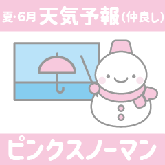 Weather Forecast Friend: Pink Snowman