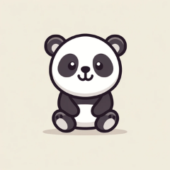 Stiker Panda Musim Panas