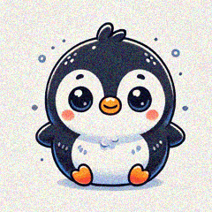 cute penguin stamp 2024v1