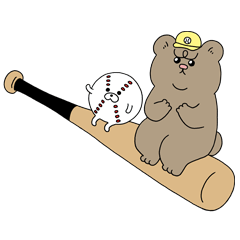 Higuma baseball sticker