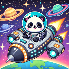 Space Panda LINE Sticker Set