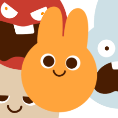 Colorful bunny faces