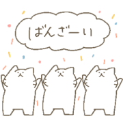 [limited]white cute cats stickers