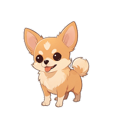 Text-Free Cute Chihuahua Stickers
