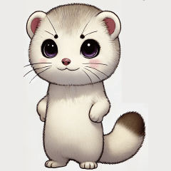 Cute and Mischievous Ermine