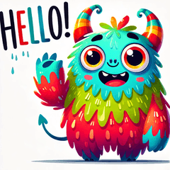 Colorful Monster Stickers 1