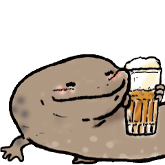 Japanese giant salamanders love beer